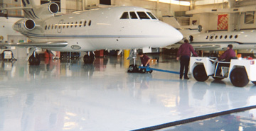 airplane hanger epoxy floor