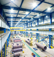 Diama-Shield Epoxy Floor - Heavy Equipment Manufacturing Facility