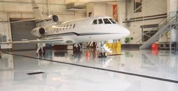 airplane hanger epoxy floor