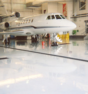 Diama-Shield Epoxy Floor - Corporate Airplane Hanger