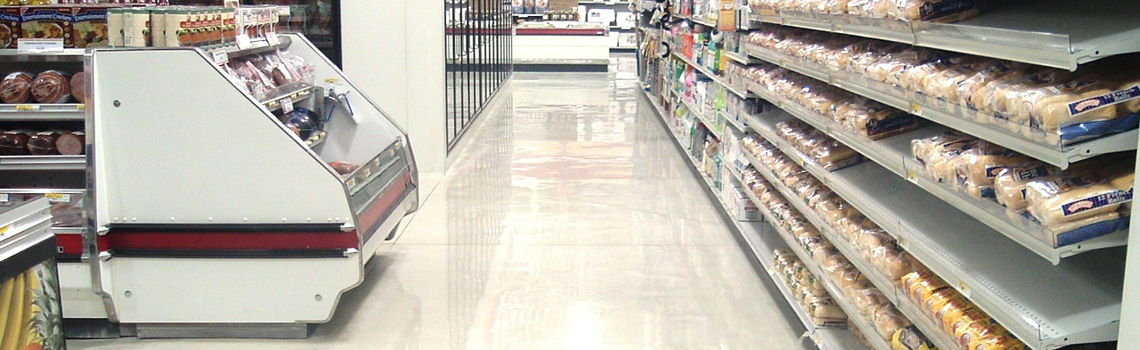 grocery store polished concrete floor