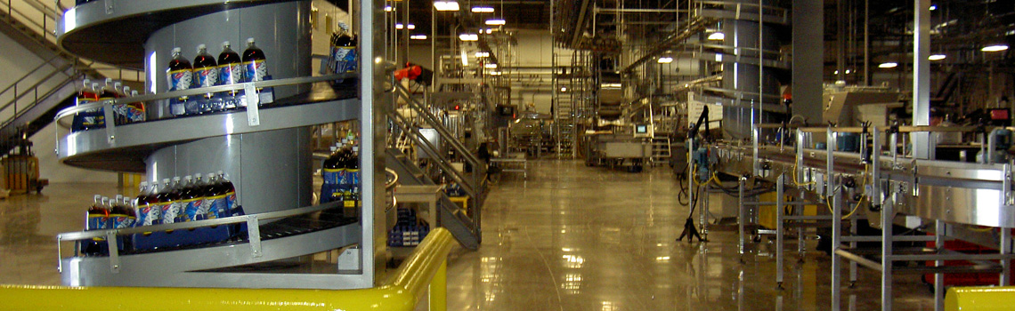bottling facility polished concrete floor