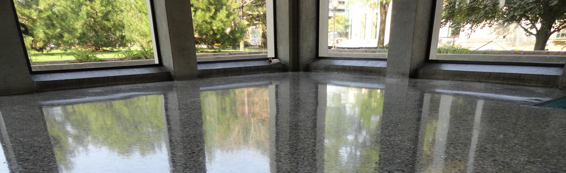 university polished concrete floor