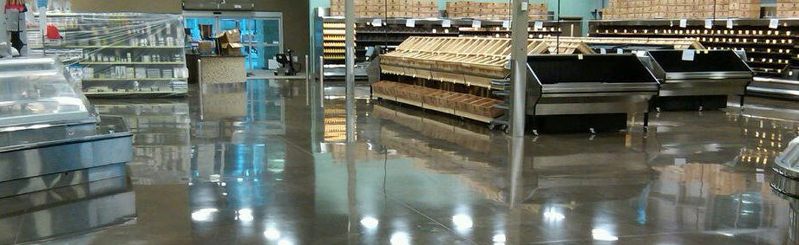 supermarket polished concrete floor