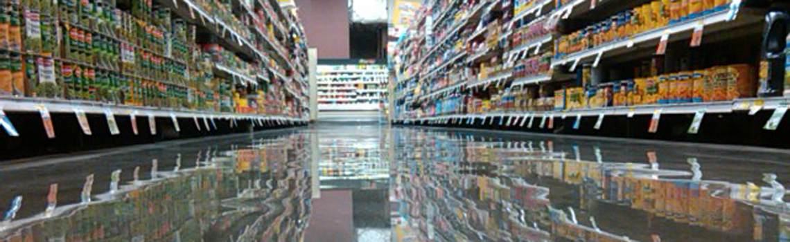 grocery store polished concrete floor