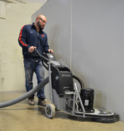 Diama-Shield Polished Concrete Maintenance Worker with Edger