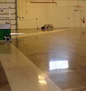 Diama-Shield Polished Concrete Floor with Patched Trench